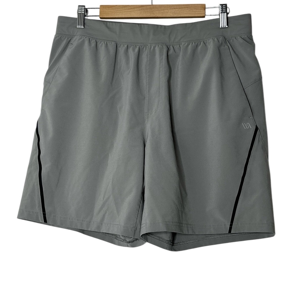 VRST Shorts Mens Large Gray Lined Swim Shorts Trunks Bottoms Pocket Drawstring